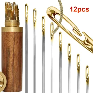 12pcs Blind Needle side Hole Stainless Steel